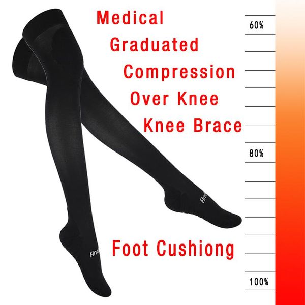 findcool professional compression sport stockings women cushiong warm knee brace over socks graduated pressuer sports, Black
findcool professional compression sport stockings women cushiong warm knee brace over socks graduated pressuer sports, Black