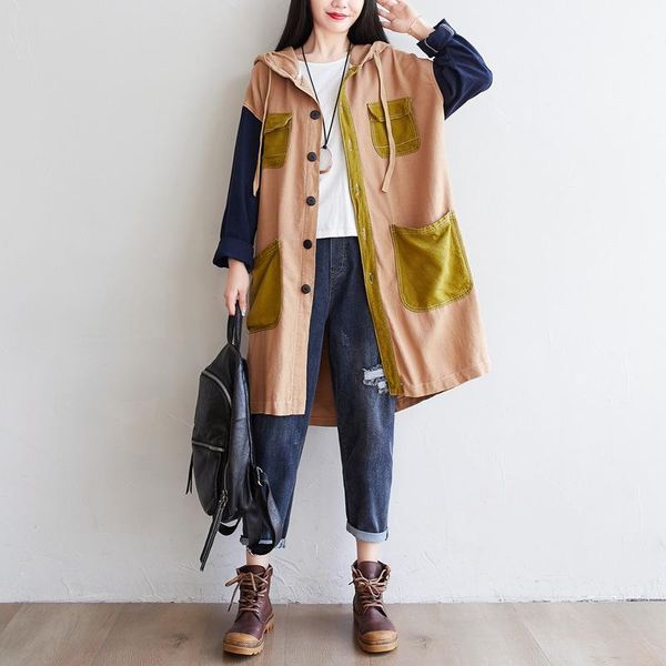 women's trench coats fashion spring autumn women single breasted cotton linen outwear long windbreaker plus size with pocket, Tan;black
women's trench coats fashion spring autumn women single breasted cotton linen outwear long windbreaker plus size with pocket, Tan;black