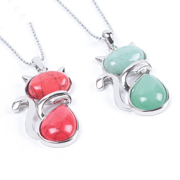 pendant necklaces 1pc natural austrian crystal stone cute cat necklace women's fashion jewelry sweater chain gift for girlfriend, Silver
pendant necklaces 1pc natural austrian crystal stone cute cat necklace women's fashion jewelry sweater chain gift for girlfriend, Silver
