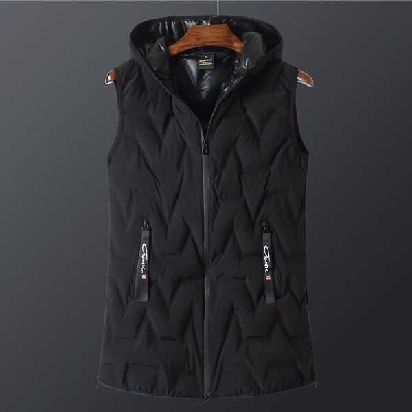 autumn and winter men's fattening plus size medium long hooded vest young fat fashion casual cotton vests, Black;white
autumn and winter men's fattening plus size medium long hooded vest young fat fashion casual cotton vests, Black;white