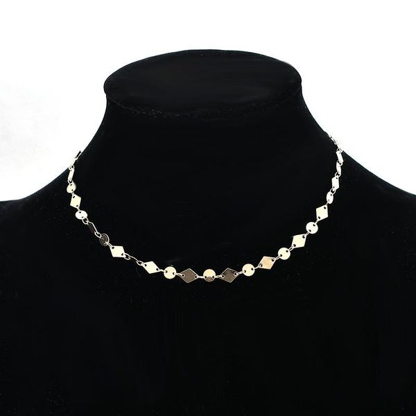 trendy street exquisite geometric sequins chain chokers necklace women fashion handmade short clavicle necklaces collar jewelry, Golden;silver
trendy street exquisite geometric sequins chain chokers necklace women fashion handmade short clavicle necklaces collar jewelry, Golden;silver