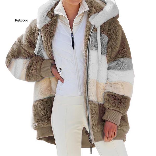 women's jackets winter coat fashion casual stitching plaid ladies clothes hooded zipper plush women jacket 2021, Black;brown
women's jackets winter coat fashion casual stitching plaid ladies clothes hooded zipper plush women jacket 2021, Black;brown