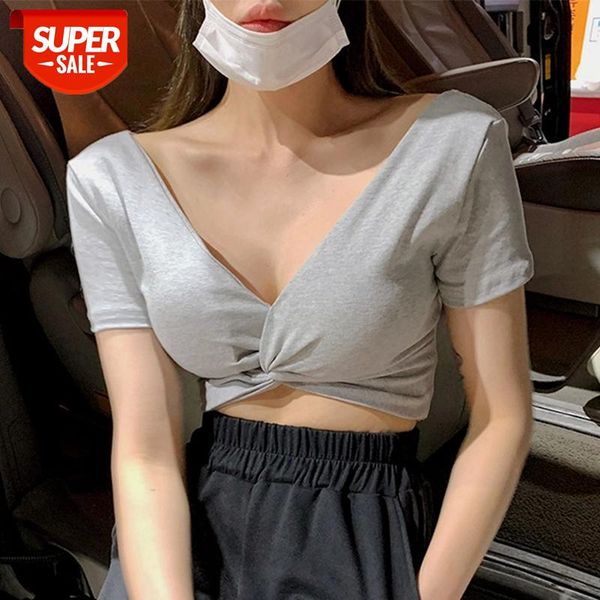 2021 summer crop t shirt women v-neck backless tee shirt femme knitted thin skinny t-shirt short crop for woman #r51f, White
2021 summer crop t shirt women v-neck backless tee shirt femme knitted thin skinny t-shirt short crop for woman #r51f, White