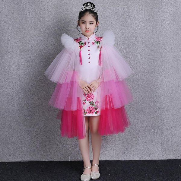 girls evening dress children cheongsam wear detachable stand-up collar short model catwalk costumes chinese style princess ethnic clothing, Red
girls evening dress children cheongsam wear detachable stand-up collar short model catwalk costumes chinese style princess ethnic clothing, Red