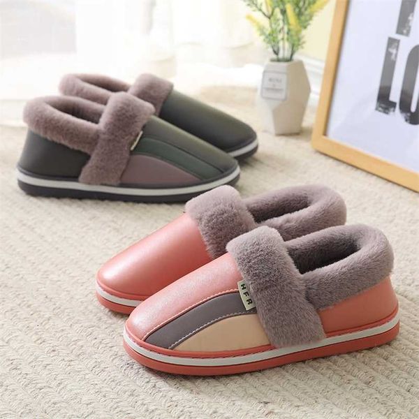 waterproof indoor shoes woman men winter home slippers faux leather warm plush lovers house floor slipper anti-slip footwear 211110, Black
waterproof indoor shoes woman men winter home slippers faux leather warm plush lovers house floor slipper anti-slip footwear 211110, Black