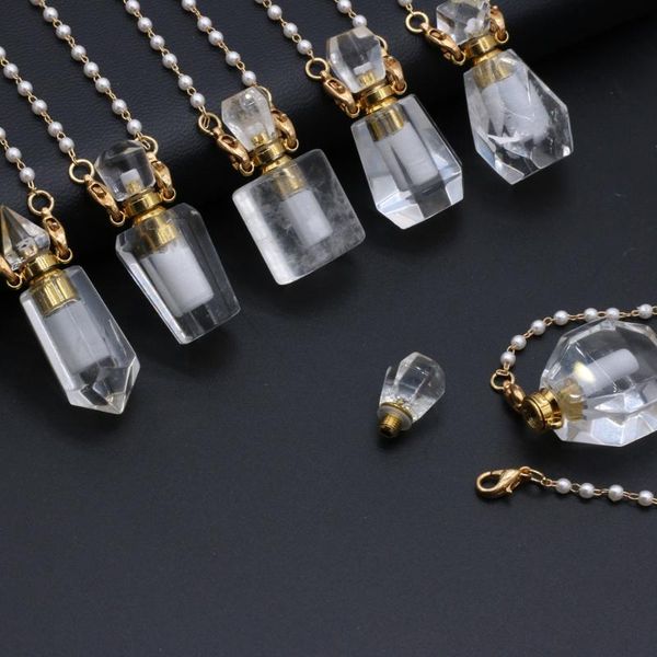 pendant necklaces natural stone perfume bottle necklace semi-precious clear quartz charms for elegant ms love romantic jewelry gift, Silver
pendant necklaces natural stone perfume bottle necklace semi-precious clear quartz charms for elegant ms love romantic jewelry gift, Silver