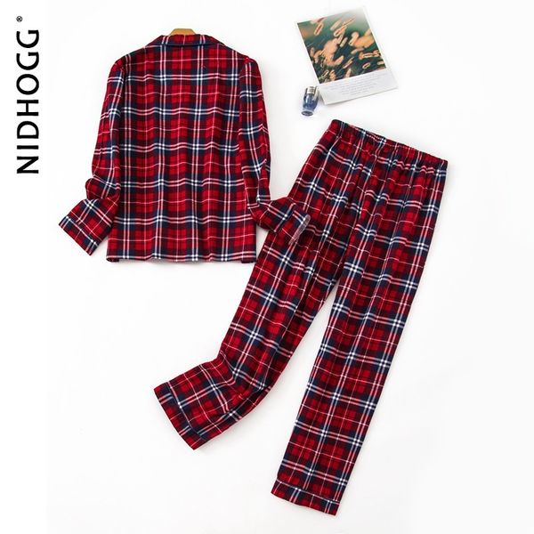 new long sleeve pajamas for women 100% cotton plaid red sleepwear lapel casual print set 2 piece plus size pijamas home clothes, Black;red
new long sleeve pajamas for women 100% cotton plaid red sleepwear lapel casual print set 2 piece plus size pijamas home clothes, Black;red