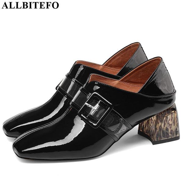 dress shoes allbitefo genuine leather heel belt buckle square toe women heels spring autumn comfortable, Black
dress shoes allbitefo genuine leather heel belt buckle square toe women heels spring autumn comfortable, Black