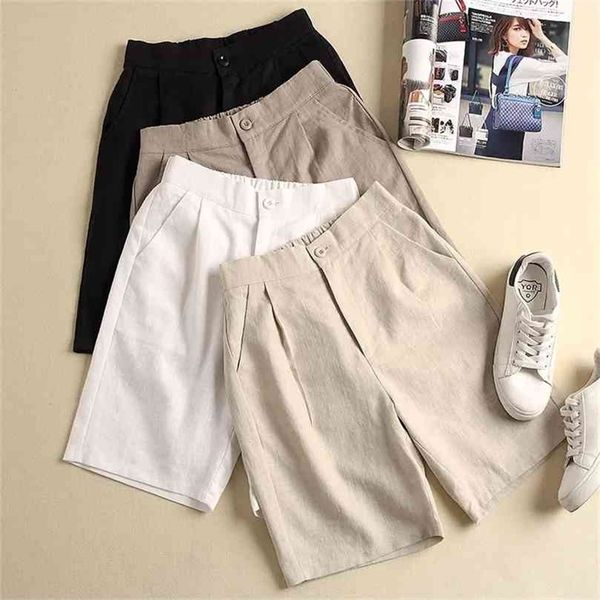 cotton and linen casual shorts women's plus size summer style korean high-waist thin wide-leg 210722, Black
cotton and linen casual shorts women's plus size summer style korean high-waist thin wide-leg 210722, Black