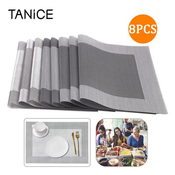 tanice 8pcs pvc washable place mats heat insulated & anti slip matching placemats for party festival table decoration pads
tanice 8pcs pvc washable place mats heat insulated & anti slip matching placemats for party festival table decoration pads