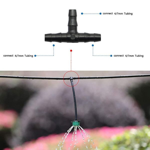 watering equipments 100pcs sprinkler irrigation barb tee water hose connectors pipe fitting joiner drip system for 4/7 interface
watering equipments 100pcs sprinkler irrigation barb tee water hose connectors pipe fitting joiner drip system for 4/7 interface