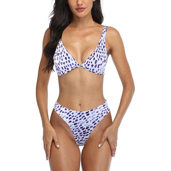 women's swimwear summer bikini set women high waist print split swimsuit push up bandeau thong biquini, White;black
women's swimwear summer bikini set women high waist print split swimsuit push up bandeau thong biquini, White;black
