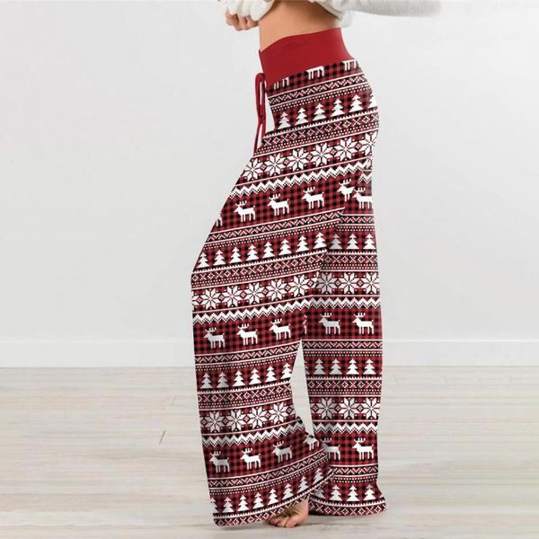 women's pants & capris women print casual loose drawstring elastic waist wide leg female christmas trousers clothing, Black;white
women's pants & capris women print casual loose drawstring elastic waist wide leg female christmas trousers clothing, Black;white