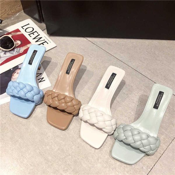 sandals wanghong holiday 2021 korean fashion twist woven open toe thin high heel for fairies, Black
sandals wanghong holiday 2021 korean fashion twist woven open toe thin high heel for fairies, Black