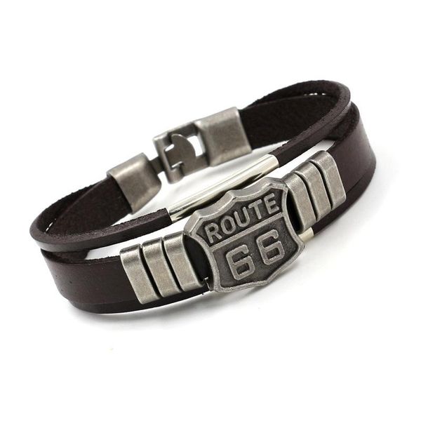 charm bracelets personality leather bracelet men's punk retro cowhide fashion jewelry multi-layer accessories, Golden;silver
charm bracelets personality leather bracelet men's punk retro cowhide fashion jewelry multi-layer accessories, Golden;silver