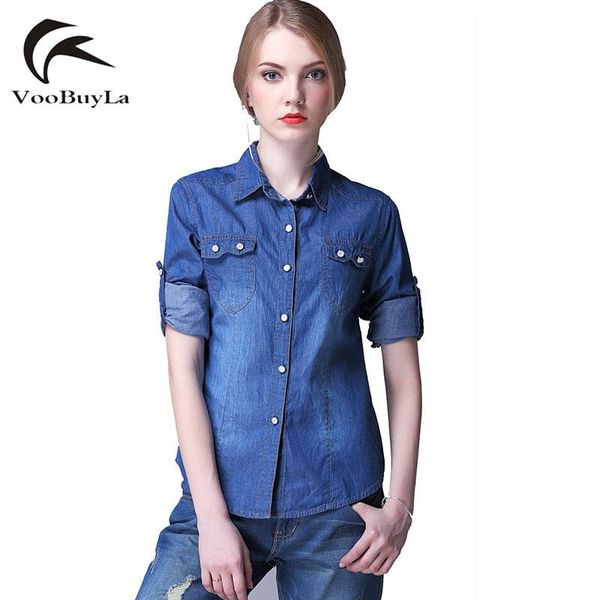 women's blouses & shirts voobuyla fashion 4xl 5xl 6xl oversized denim shirt women long sleeve turn-down collar blouse jeans female jean, White
women's blouses & shirts voobuyla fashion 4xl 5xl 6xl oversized denim shirt women long sleeve turn-down collar blouse jeans female jean, White