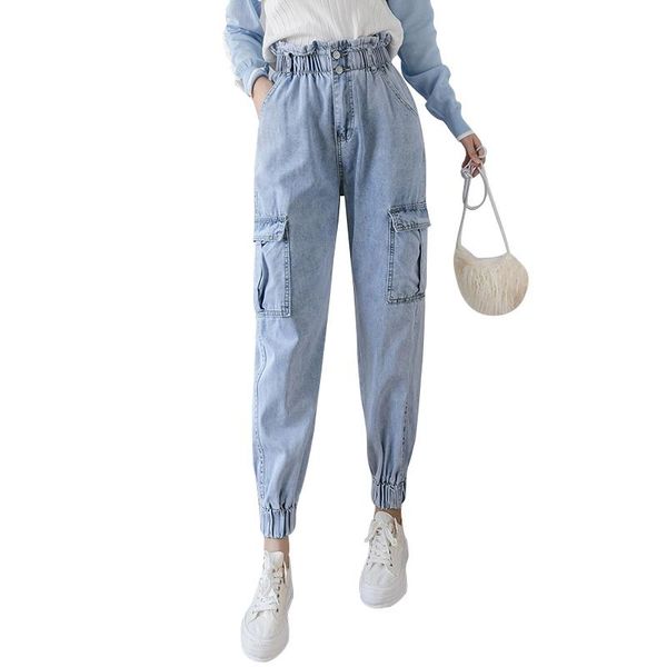 women's pants & capris high waist side pocket jeans woman harem denim safari style cool, Black;white
women's pants & capris high waist side pocket jeans woman harem denim safari style cool, Black;white