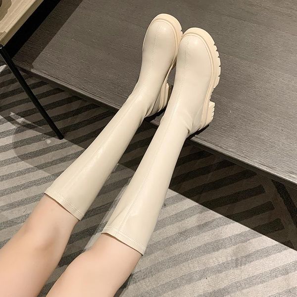 boots knee high platform women shoes slim pu leather chunky long thick sole thigh botas altas mujer, Black
boots knee high platform women shoes slim pu leather chunky long thick sole thigh botas altas mujer, Black