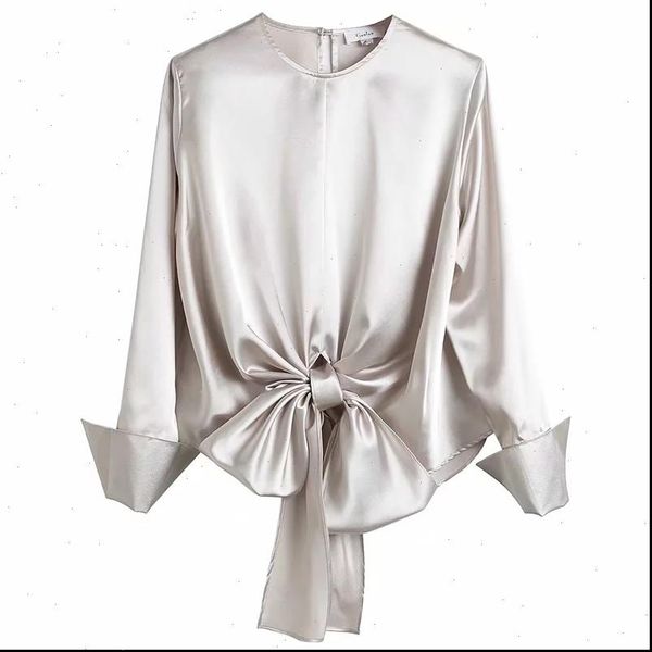 spring women blouses elegant loose sweet bow shirt ladies o neck streamers long sleeved solid color drop, White
spring women blouses elegant loose sweet bow shirt ladies o neck streamers long sleeved solid color drop, White
