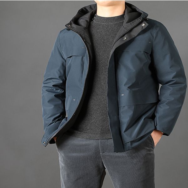 fur coat men's classic casual down jacket outdoor removable hat for protection from wind and warmth, Black
fur coat men's classic casual down jacket outdoor removable hat for protection from wind and warmth, Black