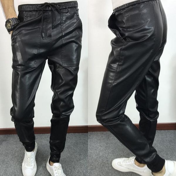 men's pants mens casual fashion punk black pu leather baggy trousers motorcycle pencil big size f9
men's pants mens casual fashion punk black pu leather baggy trousers motorcycle pencil big size f9