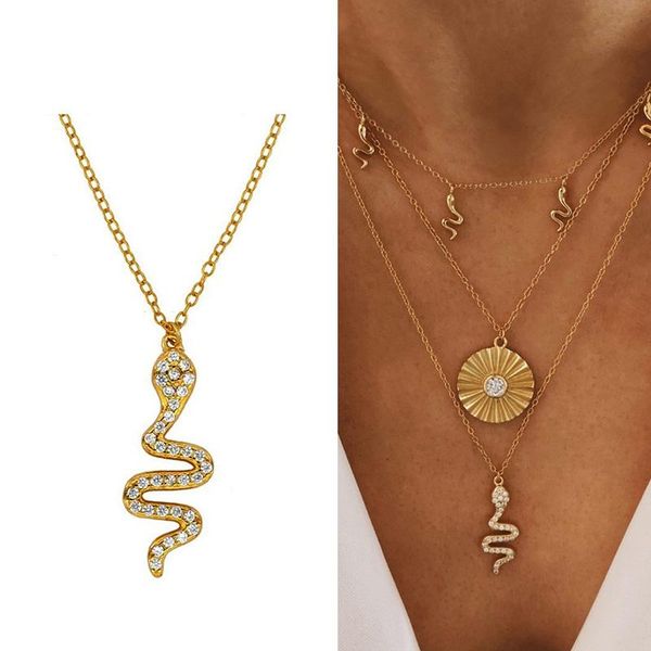 pendant necklaces gold silver color snake for women men gothic stainless steel couple personalized neck decoration
pendant necklaces gold silver color snake for women men gothic stainless steel couple personalized neck decoration