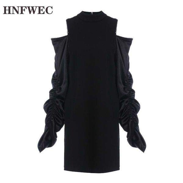 casual dresses women dress puff sleeve off shoulder black irregular long loose autumn winter v700, Black;gray
casual dresses women dress puff sleeve off shoulder black irregular long loose autumn winter v700, Black;gray