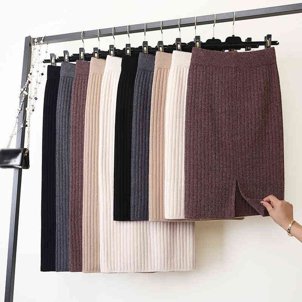 spring autumn elastic band knitted skirts for women warm slim high waist straight skirt ribbed women's casual skirt 210514, Black
spring autumn elastic band knitted skirts for women warm slim high waist straight skirt ribbed women's casual skirt 210514, Black