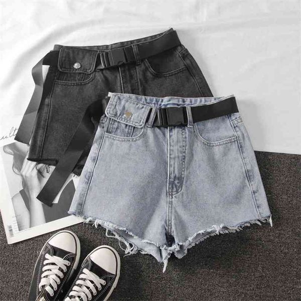 ailegogo summer women high waist black blue denim shorts casual female hole solid color plus size 2xl jeans with belt 210719, White;black
ailegogo summer women high waist black blue denim shorts casual female hole solid color plus size 2xl jeans with belt 210719, White;black