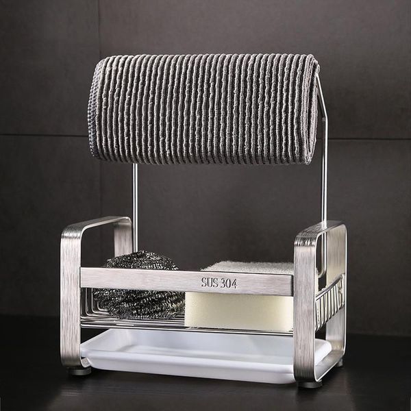 hanging baskets stainless steel towel draining rack household accessories punching-sink storage holder
hanging baskets stainless steel towel draining rack household accessories punching-sink storage holder