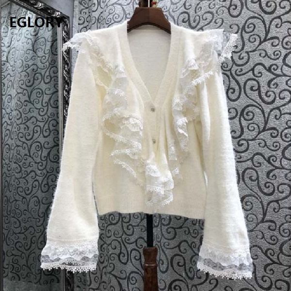 knits early spring fashion sweater cardigan women v-neck ruffle lace patchwork long sleeve casual white cardigan coat lady
knits early spring fashion sweater cardigan women v-neck ruffle lace patchwork long sleeve casual white cardigan coat lady