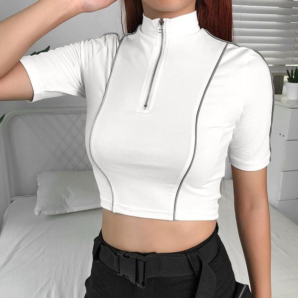 women's t-shirt zhuzunzhe reflective stripes short sleeve white t shirt women fitness casual crop woman tshirt turtleneck zipper
women's t-shirt zhuzunzhe reflective stripes short sleeve white t shirt women fitness casual crop woman tshirt turtleneck zipper