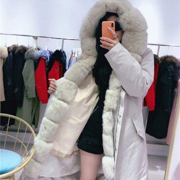 women's fur & faux park with natural parka women real collar liner coat female winter jacket hood 2021, Black
women's fur & faux park with natural parka women real collar liner coat female winter jacket hood 2021, Black