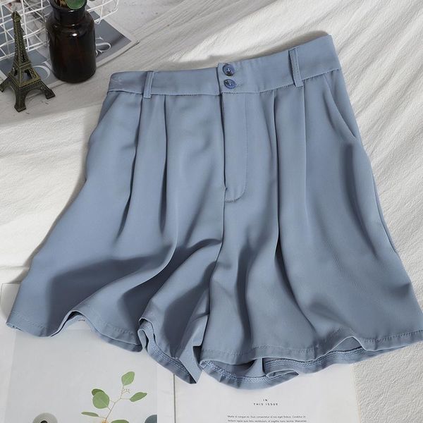 women's shorts high waist solid short summer women soft suit korean style straight thin wide leg trouser femme blue green fashion botto, White;black
women's shorts high waist solid short summer women soft suit korean style straight thin wide leg trouser femme blue green fashion botto, White;black