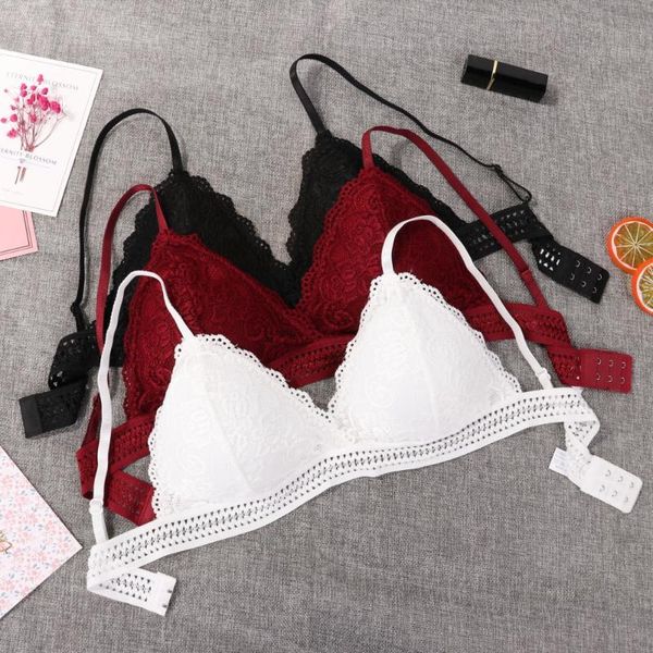 bras women's bra lace lingerie bralette female underwear set soft thin deep v wireless girls crop, Red;black
bras women's bra lace lingerie bralette female underwear set soft thin deep v wireless girls crop, Red;black