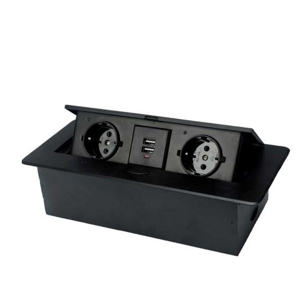 zinc alloy plate 16a slow pop up 2 power eu socket dual usb charge port 2.1a office table deskoutlet black steel box
zinc alloy plate 16a slow pop up 2 power eu socket dual usb charge port 2.1a office table deskoutlet black steel box