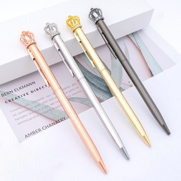 shiny crown ballpoint pen crystal metal luxurious ball for school office supplies student stationery pens, Blue;orange
shiny crown ballpoint pen crystal metal luxurious ball for school office supplies student stationery pens, Blue;orange