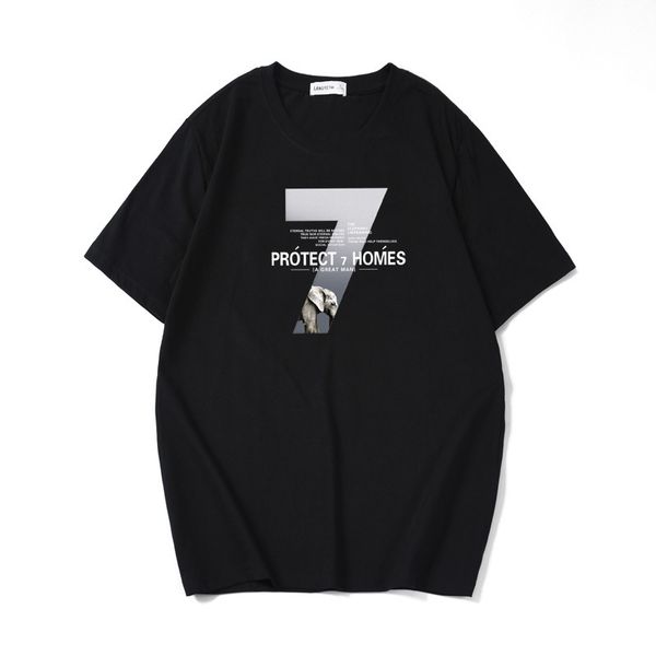 t shirt summer short sleeve men's round neck cotton alphanumeric printing fashion large, White;black
t shirt summer short sleeve men's round neck cotton alphanumeric printing fashion large, White;black