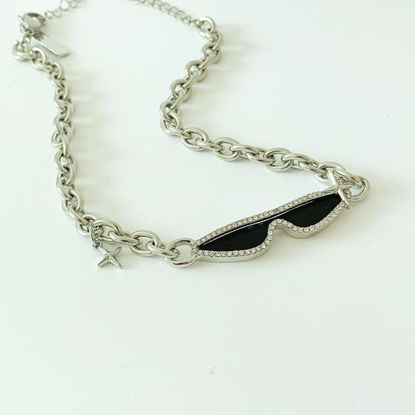 chokers lovoacc cute black enamel sunglasses pendant necklace for women chunky chain sparkly rhinestone starburst necklaces, Golden;silver
chokers lovoacc cute black enamel sunglasses pendant necklace for women chunky chain sparkly rhinestone starburst necklaces, Golden;silver