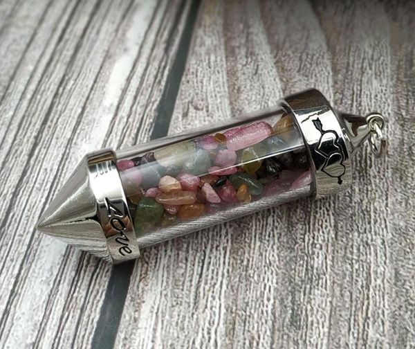 pendants ya2887 amethysts rose quartzs chips stone inside glass bottle loves healing pendulum pendant, Black
pendants ya2887 amethysts rose quartzs chips stone inside glass bottle loves healing pendulum pendant, Black