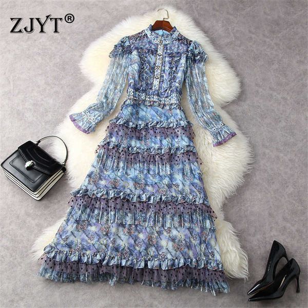 fashion spring runway cascading ruffles lace dress long sleeve robe elegant women vintage holiday vestidos 210601, Black;gray
fashion spring runway cascading ruffles lace dress long sleeve robe elegant women vintage holiday vestidos 210601, Black;gray
