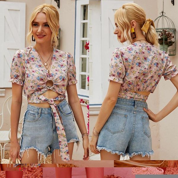 women's blouses & shirts deep v-neck women short-sleeve floral print female summer, White
women's blouses & shirts deep v-neck women short-sleeve floral print female summer, White