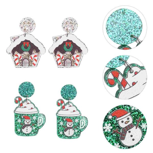 gift wrap 2 pairs christmas earrings dangle house cup charm jewelry
gift wrap 2 pairs christmas earrings dangle house cup charm jewelry