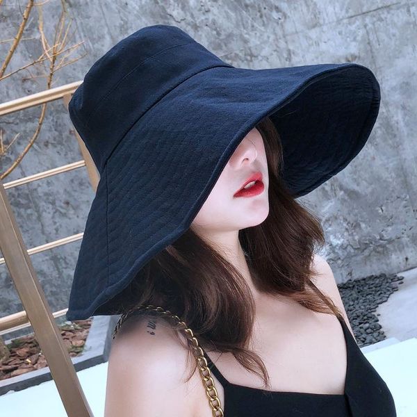wide brim bucket hat spring summer round dome bandage foldable temperament fishermen women fashion lady panama beach cap hats, Blue;gray
wide brim bucket hat spring summer round dome bandage foldable temperament fishermen women fashion lady panama beach cap hats, Blue;gray