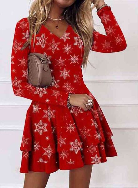 christmas long sleeve v-neck snowflake women dresses print holiday casual party ladies mini plus size s-5xl, Black;gray
christmas long sleeve v-neck snowflake women dresses print holiday casual party ladies mini plus size s-5xl, Black;gray