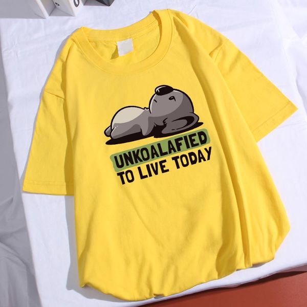 men's t-shirts cartoon animal printed unkoalafied to live today letter print t shirt 2021 summer short sleeve casual male tees, White;black
men's t-shirts cartoon animal printed unkoalafied to live today letter print t shirt 2021 summer short sleeve casual male tees, White;black