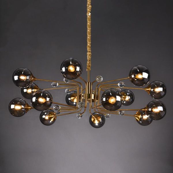 pendant lamps modern luxury crystal led chandelier nordic smoke gray glass ball golden hanging lights living bedroom dining room lamp
pendant lamps modern luxury crystal led chandelier nordic smoke gray glass ball golden hanging lights living bedroom dining room lamp