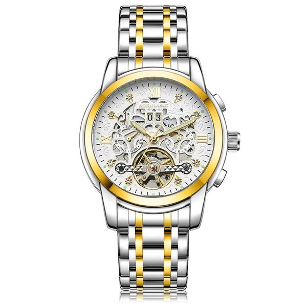wristwatches jojoz men's watch mechanical hollow double calendar multi-function explosive, Slivery;brown
wristwatches jojoz men's watch mechanical hollow double calendar multi-function explosive, Slivery;brown