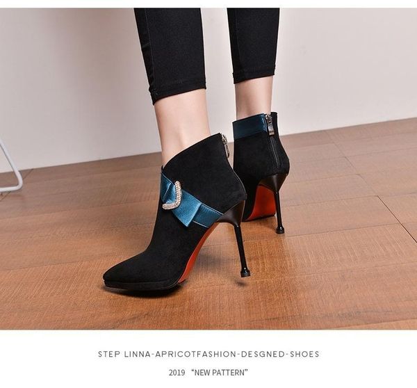 boots autumn and winter ladies ankle boots. fine with waterproof platform fashion rhinestones british wind winterboots, Black
boots autumn and winter ladies ankle boots. fine with waterproof platform fashion rhinestones british wind winterboots, Black