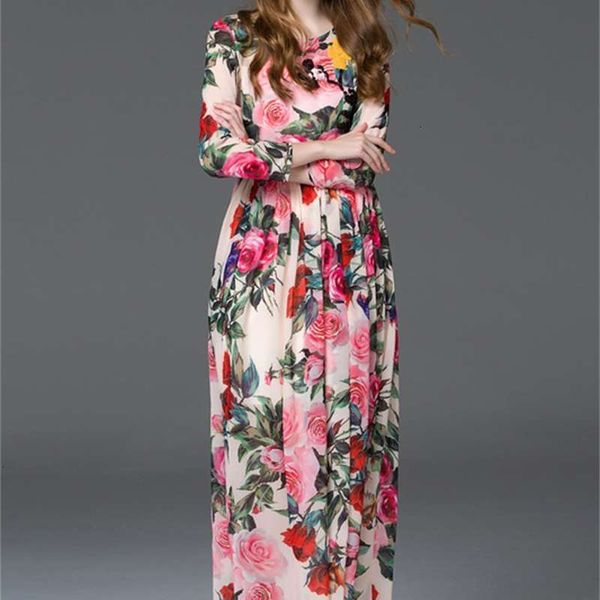 dresses style sleeve casual belt print long beach skirt, Black;gray